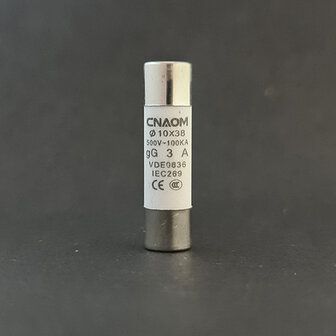 R015 Keramische Buiszekering - 3A - 10x38mm
