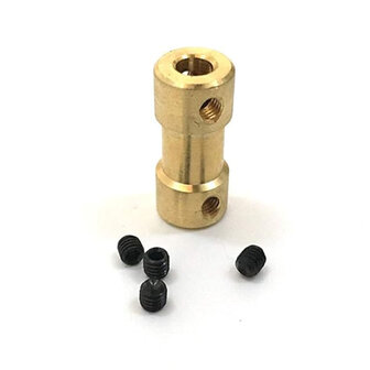 Messing As koppeling 3mm naar 2mm 
