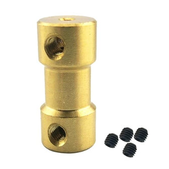 Messing As koppeling 3mm naar 2mm 