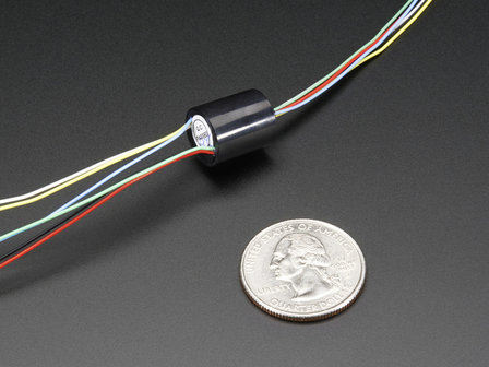 Slip Ring Miniature - 12mm diameter, 6 wires, max 240V @ 2A Adafruit 775