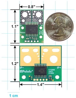 CT433-HSWF50DR TMR Current Sensor Compact Carrier 0A to 50A, 3.3V Pololu 5318