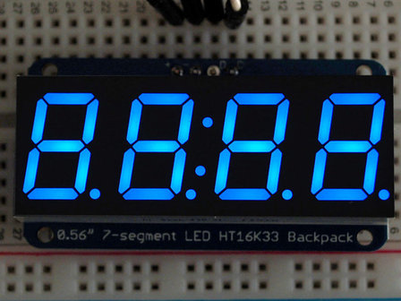 0.56 inch 4-Digit 7-Segment Display w/I2C Backpack Blauw adafruit 881