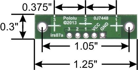 QTR-3A Reflectance Sensor Array  Pololu 2456