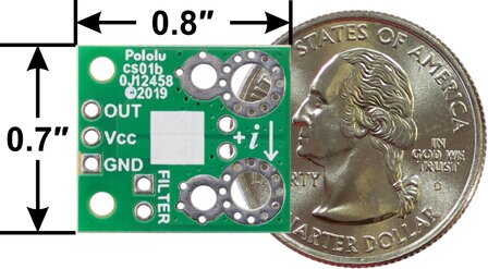 ACHS-7125 Stroomsensor Carrier (&plusmn;50A) &ndash; Precisie Hall-effect Sensormodule &ndash; Pololu 4034