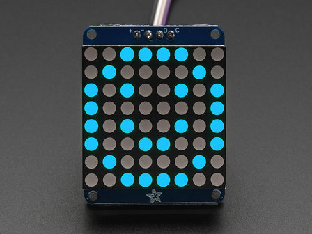 Small 1.2 inch 8x8 LED Matrix w/I2C Backpack - Blauw  Adafruit 1052