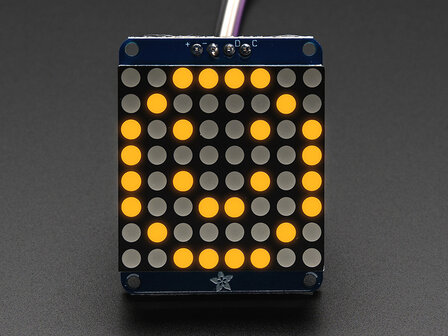 Small 1.2 inch 8x8 LED Matrix w/I2C Backpack - Geel  Adafruit 1050