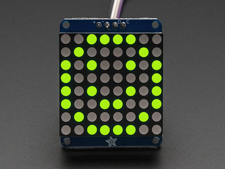 Small 1.2 inch 8x8 LED Matrix w/I2C Backpack - Groen  Adafruit 1051