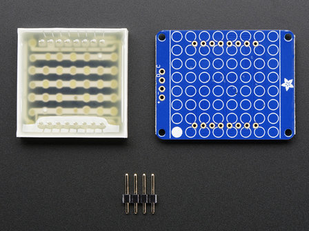 8x8 Ultra Bright Square White LED Matrix + Backpack  Adafruit 1857