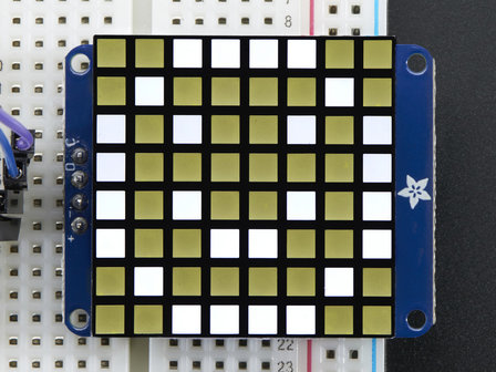 8x8 Ultra Bright Square White LED Matrix + Backpack  Adafruit 1857