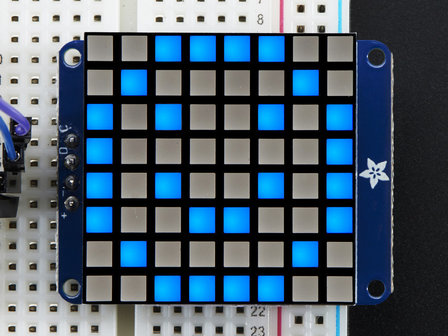 8x8 Ultra Bright Square Blue LED Matrix + Backpack  Adafruit 1853