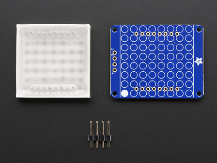 8x8 Ultra Bright Square Green LED Matrix + Backpack  Adafruit 1856