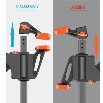 VAEM 10cm Snelspan F-Klem &ndash; Quick Ratchet Release Lijmklem &ndash; Houtbewerking Gereedschap