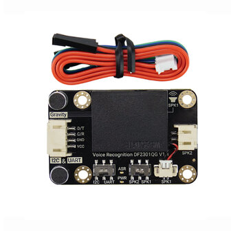 Gravity Offline Spraakherkenning Sensor &ndash; SEN0539 &ndash; Voor micro:bit, Arduino, ESP32 &ndash; I2C/UART SEN0539