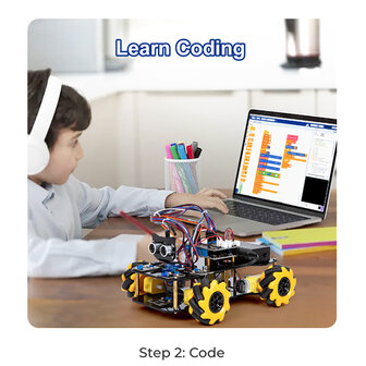 Smart Robotics Car Starter Kit ESP32  &ndash; Mecanumwielen, IR &amp; App-besturing &ndash; ACEBOTT QD001 