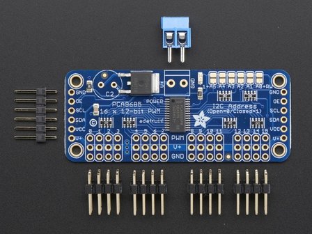 16-Channel 12-bit PWM/Servo Driver - I2C interface - PCA9685  Adafruit 815