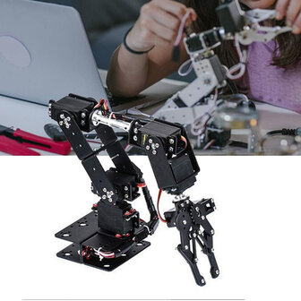 6DOF Aluminium Mechanische Robotarm Kit &ndash; MG996R Servo &ndash; DIY Robotic Arm Set