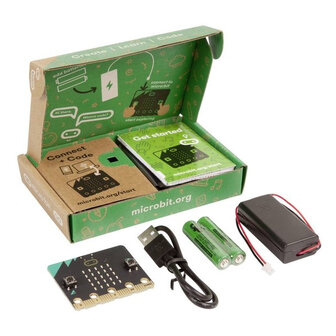 micro:bit V2 Go Bundle &ndash; Inclusief Board, USB-kabel, AAA-batterijen &amp; Houder
