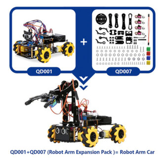 ACEBOTT QD007 Robot Arm Car Expansion Pack &ndash; 6DOF Robotarm voor QD001 ESP32 Smart Car
