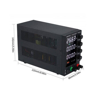 Digitale DC Labvoeding 0&ndash;30 V / 0&ndash;5 A met USB‑Sneloplader DPS305U