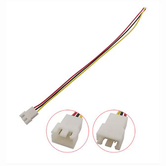 XH2.54 3-Pin Male Kabel &ndash; 15cm &ndash; &Eacute;&eacute;nzijdige Stekker