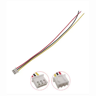XH2.54 3-Pin Female Kabel &ndash; 15cm &ndash; &Eacute;&eacute;nzijdige Stekker