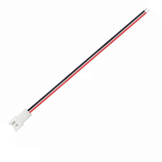 XH2.54 2-Pin Male Kabel &ndash; 15cm &ndash; &Eacute;&eacute;nzijdige Stekker