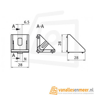 hoekstuk 30x30 profiel