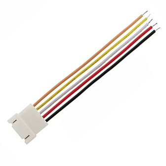 XH2.54 5-Pin Male Kabel &ndash; 15cm &ndash; &Eacute;&eacute;nzijdige Stekker