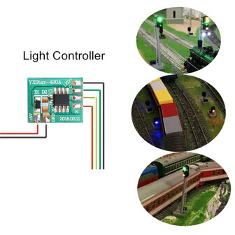 Modelbouw Verkeerslicht Simulator Module &ndash; 5&ndash;6V &ndash; Zonder LEDs &ndash; Met Bedrading &ndash; 15&times;15 mm