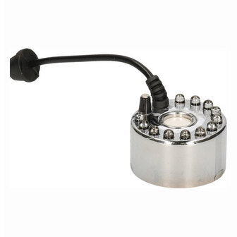 Mistmaker Rookmachine &ndash; 12 LED&rsquo;s &ndash; 4,5 &times; 3 cm &ndash; Kleurwisselend &ndash; Inclusief 24V Voedin