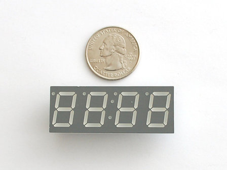 Yellow 7-segment clock display - 0.56 inch digit height  Adafruit 811