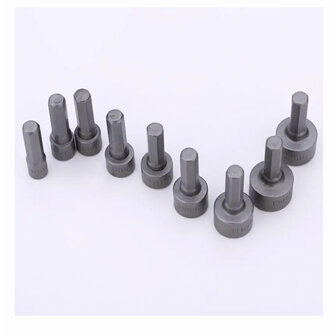 Bitdopset 9-delig &ndash; 5 t/m 13 mm &ndash; Korte Doppen &ndash; Hex Sockets &ndash; Schroefbit Set voor Accuschroevendraaiers &amp; Boormach