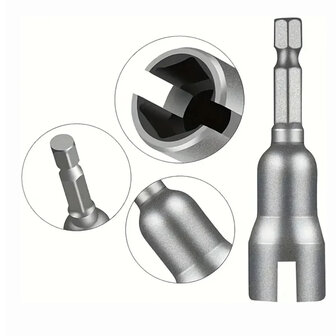 Dopsleutel voor Vleugelmoeren &amp; Schroefogen &ndash; 1 stuk &ndash; High-Carbon Steel &ndash; Voor Accuschroevendraaier &amp; Handgereed