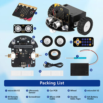 ACEBOTT QD024 TinkerBott Robot Car Kit &ndash; Inclusief micro:bit V2
