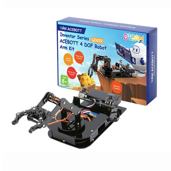 ACEBOTT QD022 &ndash; ESP32 4‑DOF Robot Arm Kit (Inventor Series)