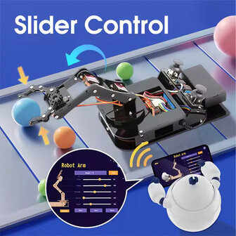 ACEBOTT QD022 &ndash; ESP32 4‑DOF Robot Arm Kit (Inventor Series)