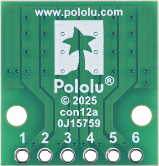 Breakout voor 6‑Pin JST PH‑Connector (Top‑Entry) inclusief JST SH‑Adapter - Pololu 5658