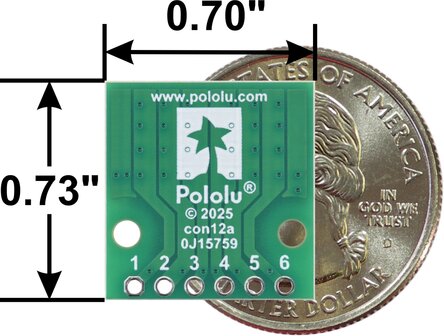 Breakout voor 6‑Pin JST PH‑Connector (Top‑Entry) inclusief JST SH‑Adapter - Pololu 5658
