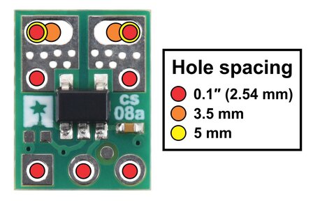 ACS37041KLHBLT-010B3 Current Sensor Micro Carrier (&plusmn;10 A, 3.3 V) Pololu 5440