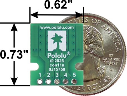 Pololu 5657 &ndash; Breakoutboard voor 5‑Pin JST PH‑Connector (Side‑Entry) met SH‑Adapter