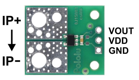 Pololu 5444 &ndash; ACS37041KLHBLT‑010B3 Current Sensor Compact Carrier (&plusmn;10 A, 3.3 V)