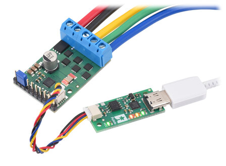 Pololu 5356 &ndash; Sensorloze BLDC-motorcontroller (A89301) met gesoldeerde connectoren &ndash; 50 V / 11 A