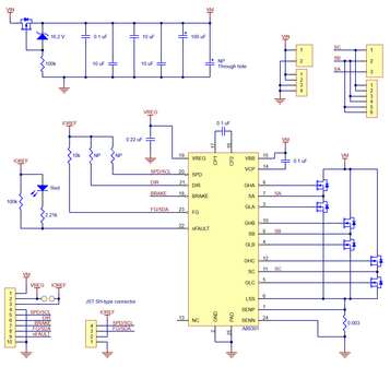 Pololu 5356 &ndash; Sensorloze BLDC-motorcontroller (A89301) met gesoldeerde connectoren &ndash; 50 V / 11 A