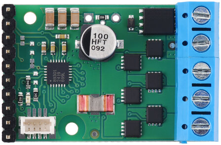 Pololu 5356 &ndash; Sensorloze BLDC-motorcontroller (A89301) met gesoldeerde connectoren &ndash; 50 V / 11 A
