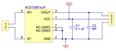 Pololu 5261 &ndash; ACS72981ELRATR‑200B3 Compact Current Sensor Carrier (&plusmn;200 A, 3.3 V)