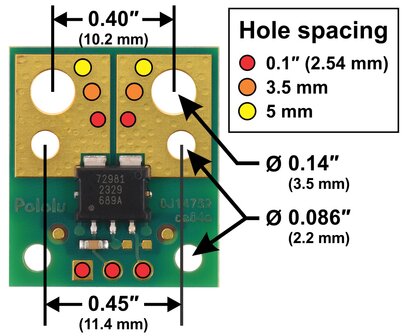 Pololu 5261 &ndash; ACS72981ELRATR‑200B3 Compact Current Sensor Carrier (&plusmn;200 A, 3.3 V)