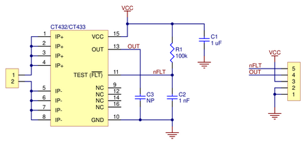 Pololu 5335 &ndash; CT433‑HSWF70MR TMR Current Sensor Large Carrier (&plusmn;70 A, 3.3 V)