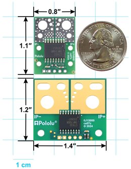 Pololu 5335 &ndash; CT433‑HSWF70MR TMR Current Sensor Large Carrier (&plusmn;70 A, 3.3 V)
