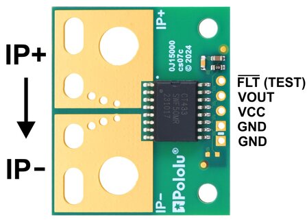 Pololu 5335 &ndash; CT433‑HSWF70MR TMR Current Sensor Large Carrier (&plusmn;70 A, 3.3 V)