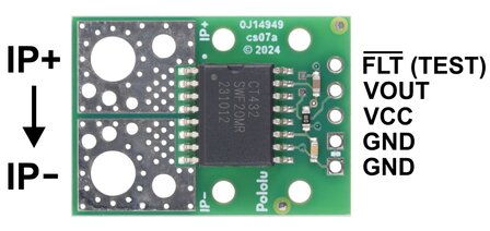 Pololu 5304 &ndash; CT432‑HSWF20DR TMR Current Sensor Compact Carrier (0&ndash;20 A, 5 V)